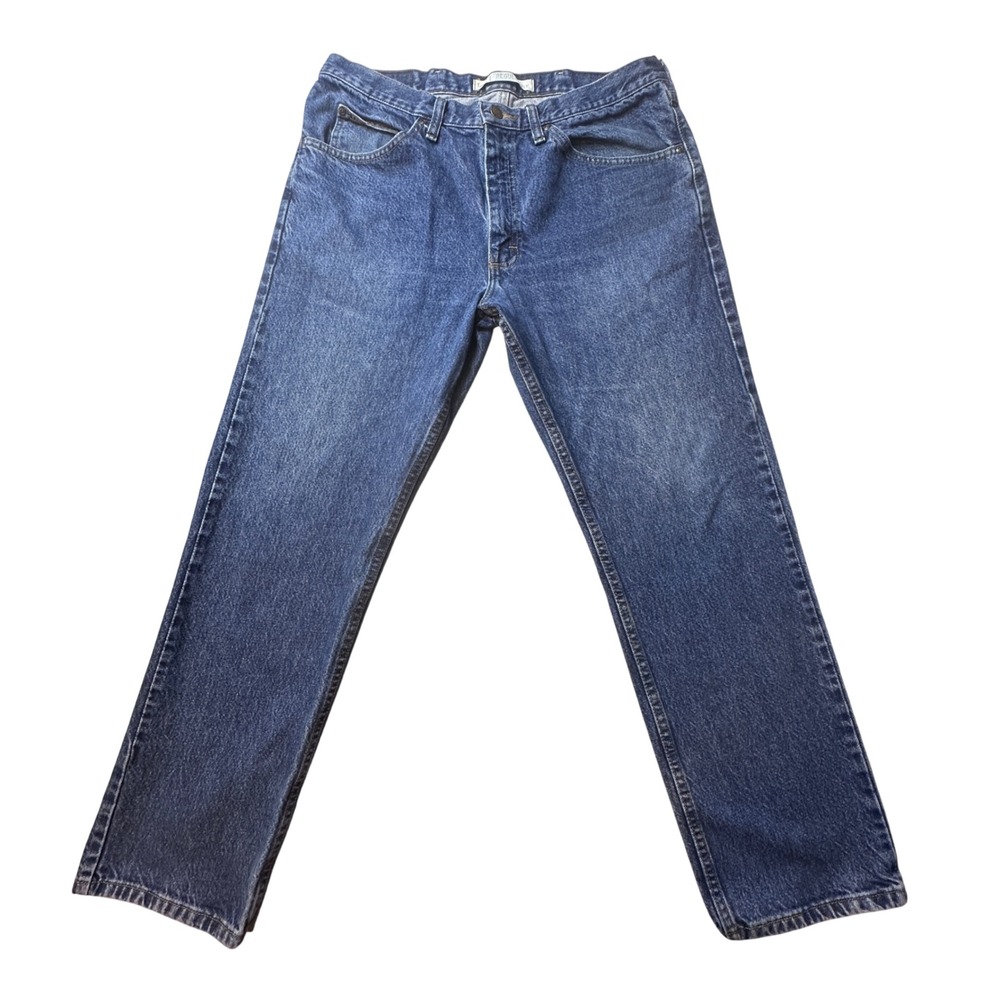 Lee Jeans Mens 36x30 Blue Regular Fit Straight Leg Medium Wash Denim 100% Cotton